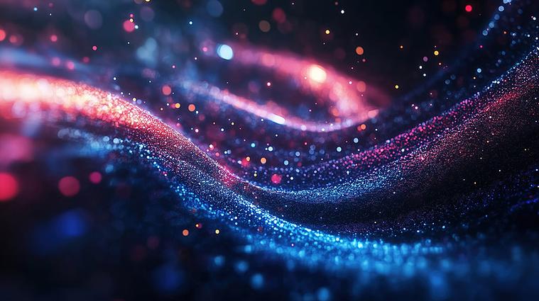 ai数字艺术璀璨的粒子背景图片素材